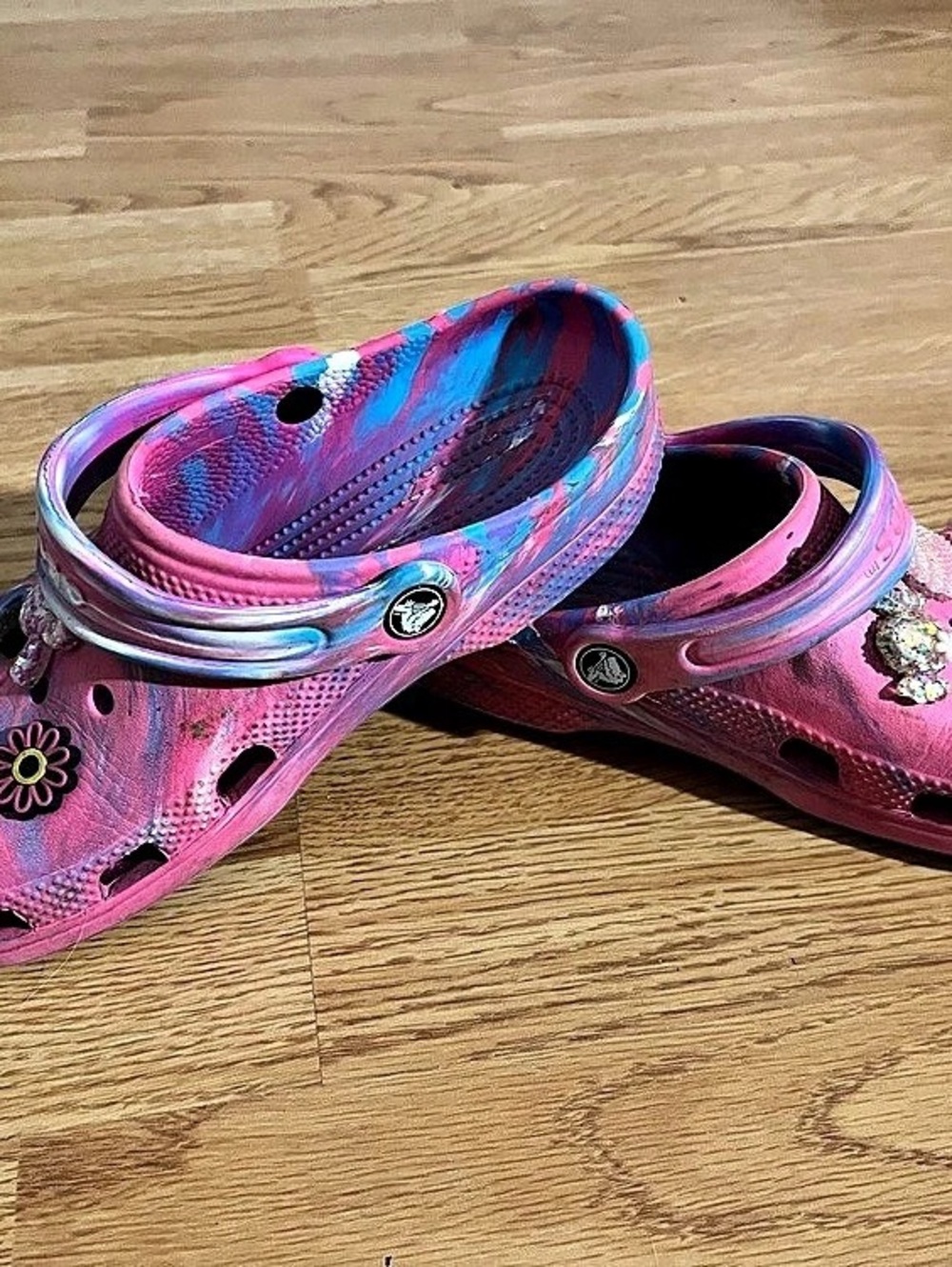 Crocs Kids' Classic Marbled Clog Pink & Blue Girls US 3